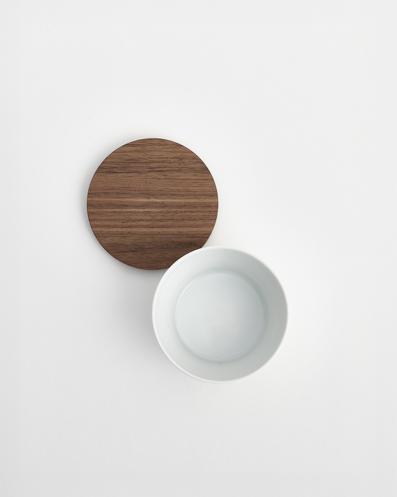 Sugar Bowl, Medium & Walnut Lid