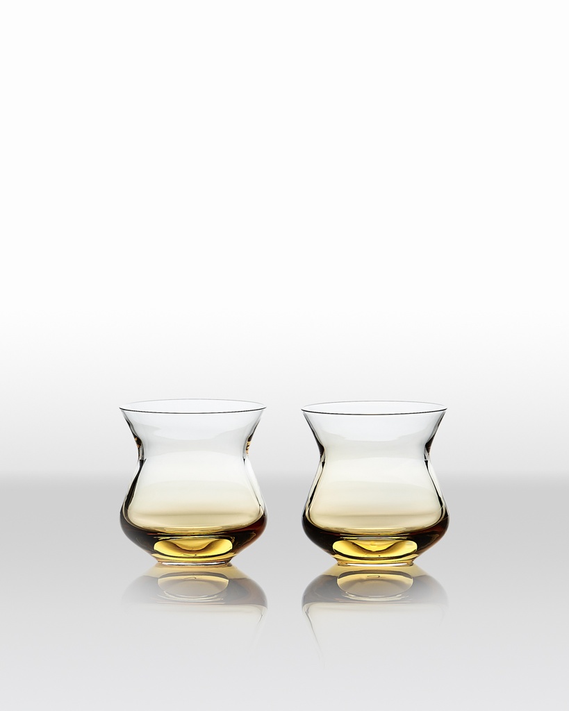 Water Glass Amber 2x