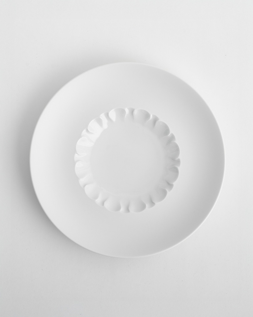 Rimmed Plate with Structured Well