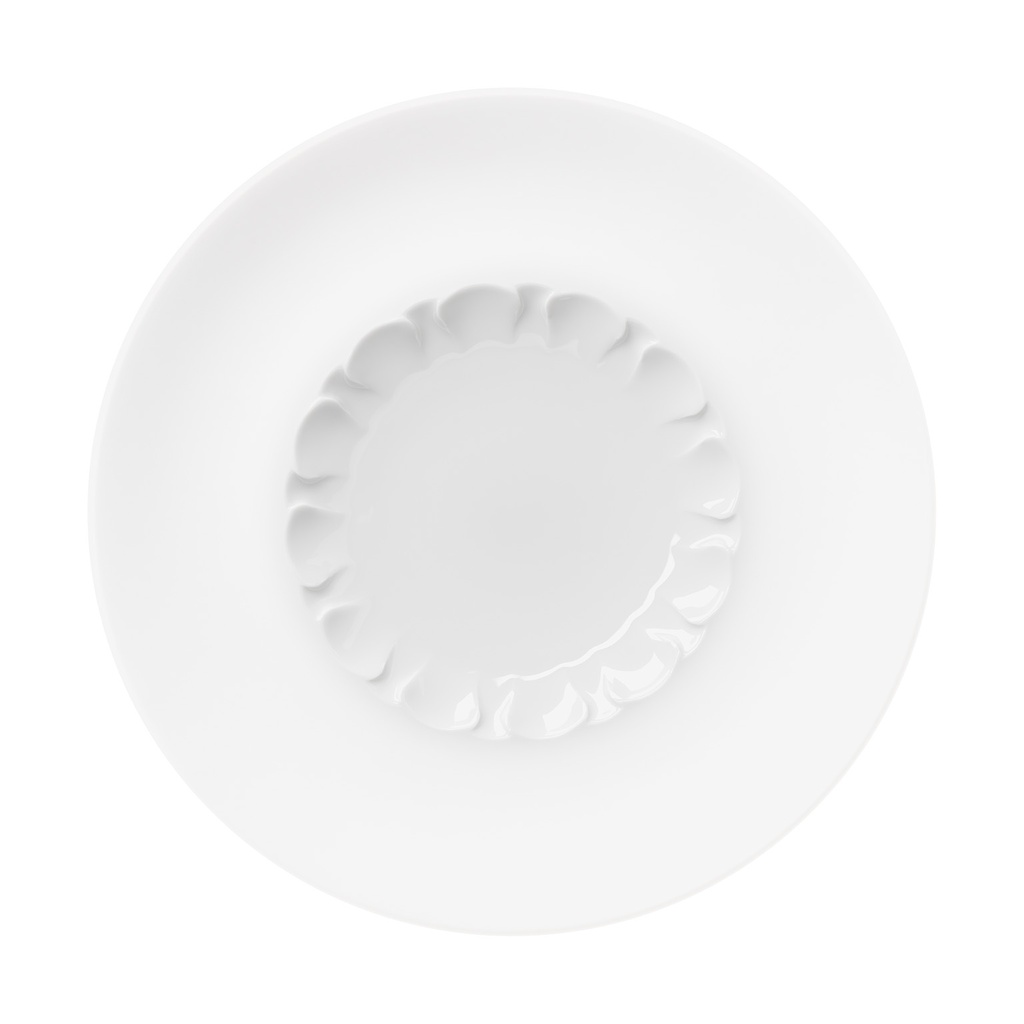 Rimmed Plate with Structured Well