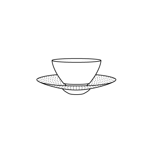 Milchkaffee- und Suppenschale mit Unterteller Ø221